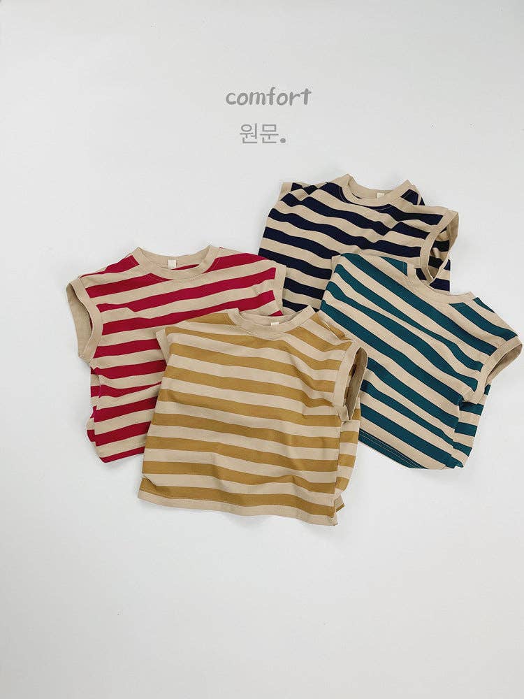 shoplittleswan - Kids Striped Sleeveless Cotton Tank Top Casual Summer Shirt