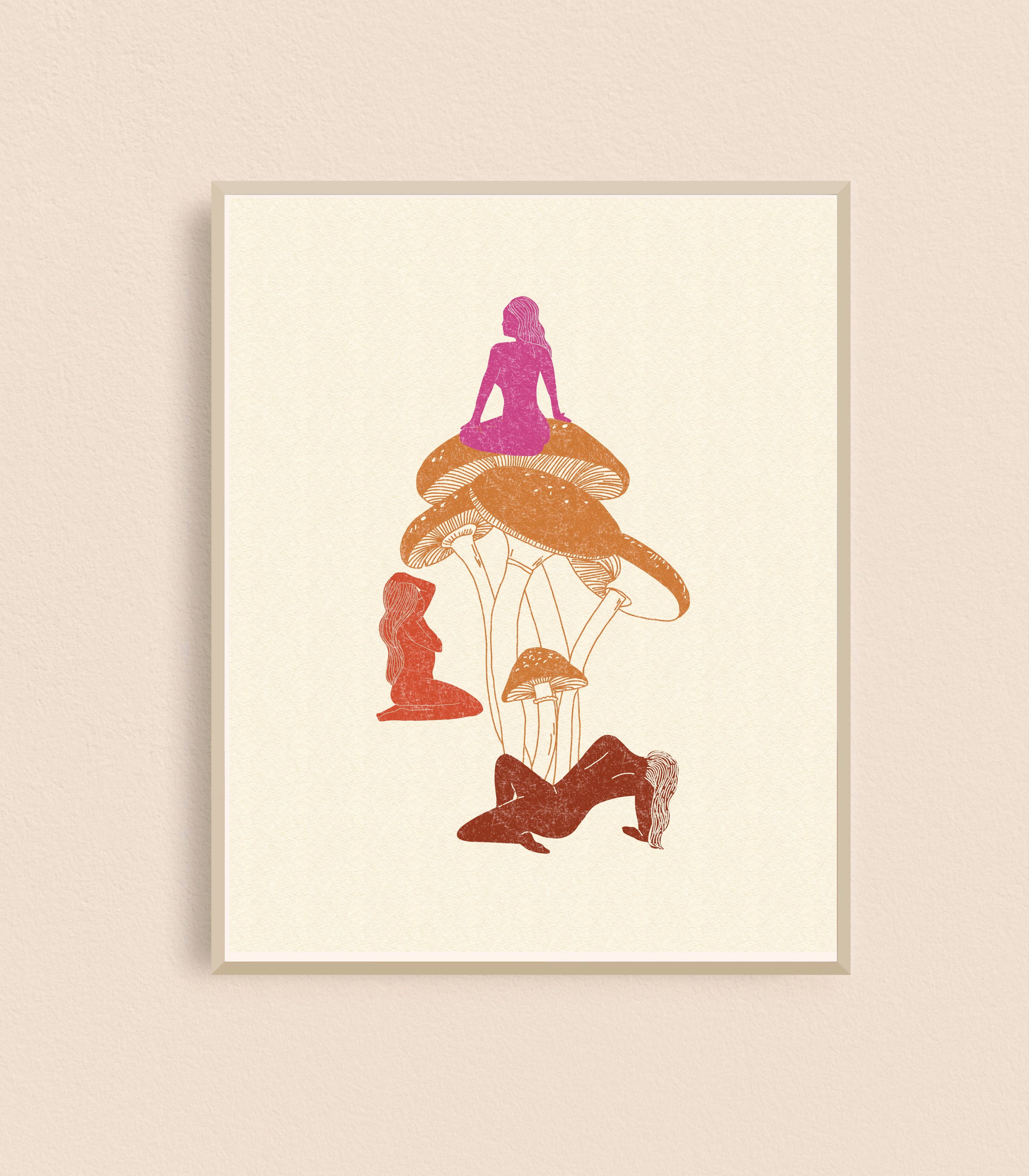 Black Lab Studio - Ladies Who Shroom Art Print