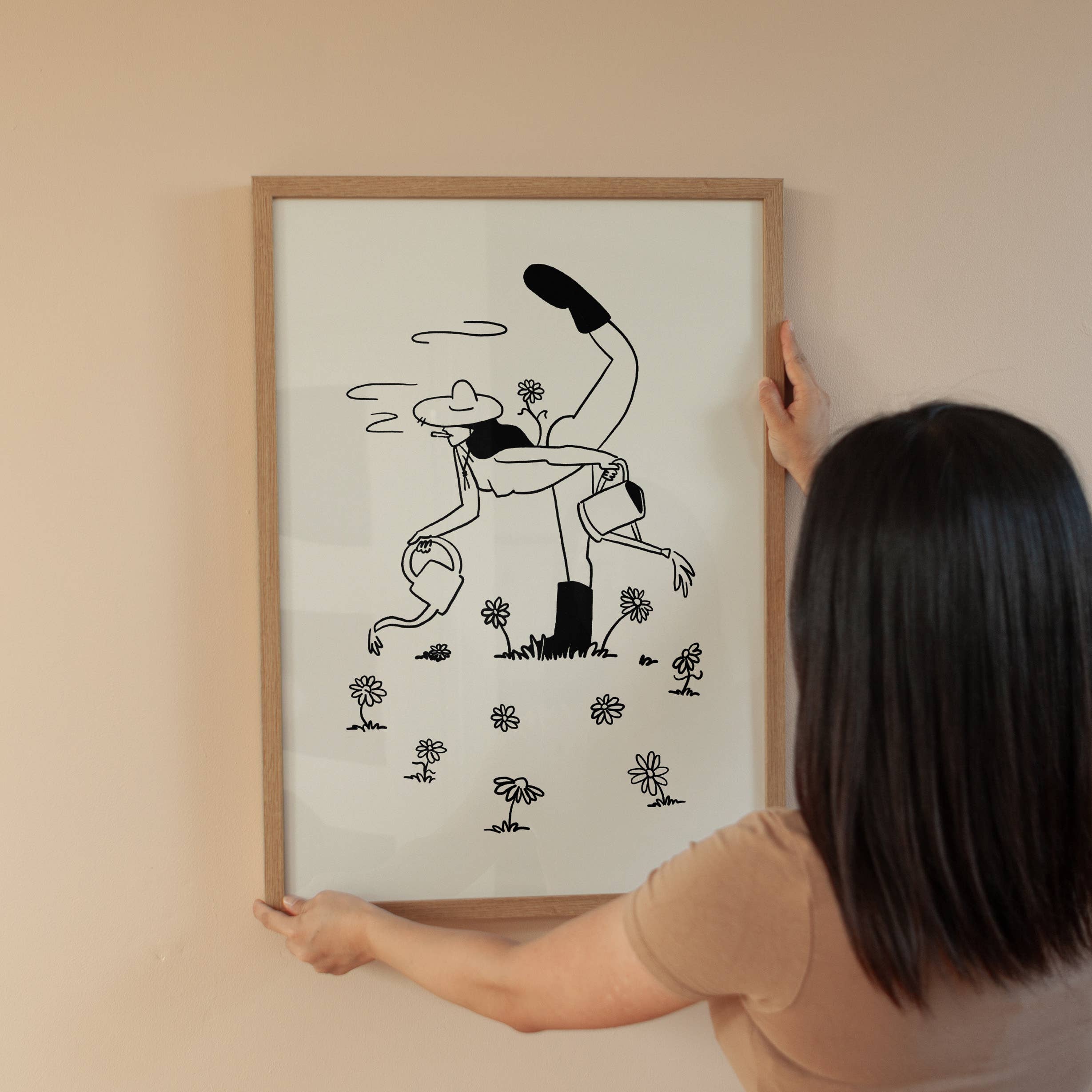 Tumbleweed Design Studio - Gardening Minimal Retro Wall Art Print Vintage Home Decor