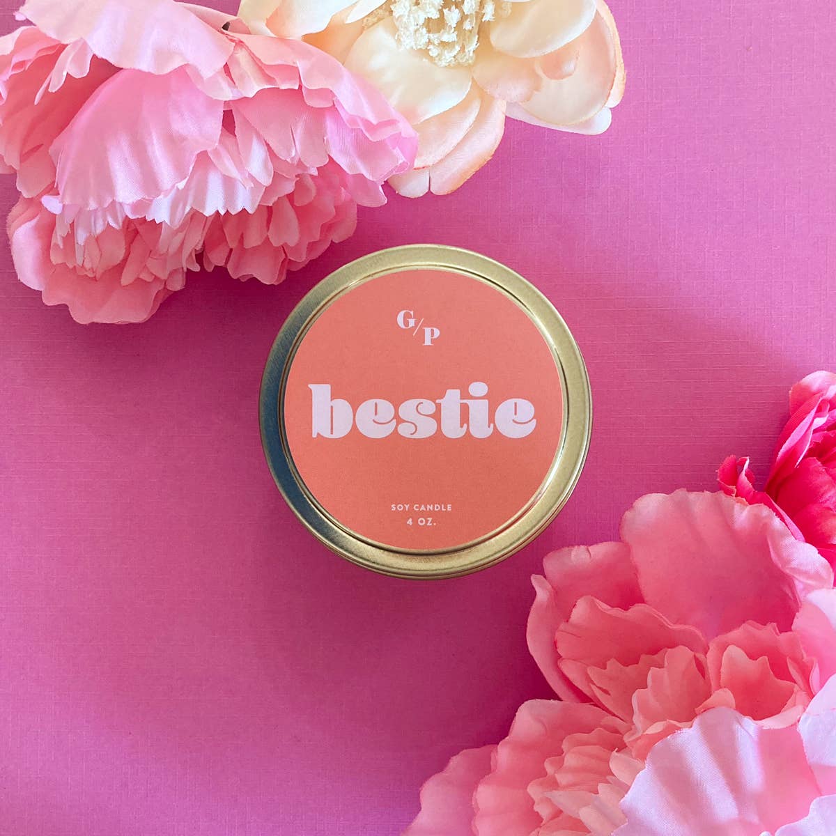 GP Candle Co. - Bestie Just Because 4 oz. Candle Tin