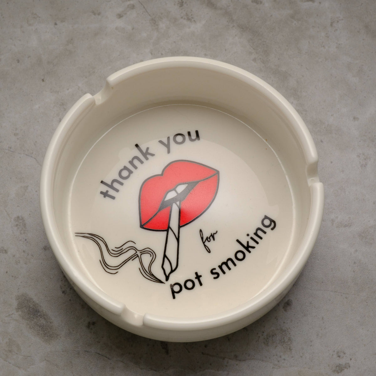 Rogue Paq - Porcelain Ashtray: Thank You for P0t Smoking