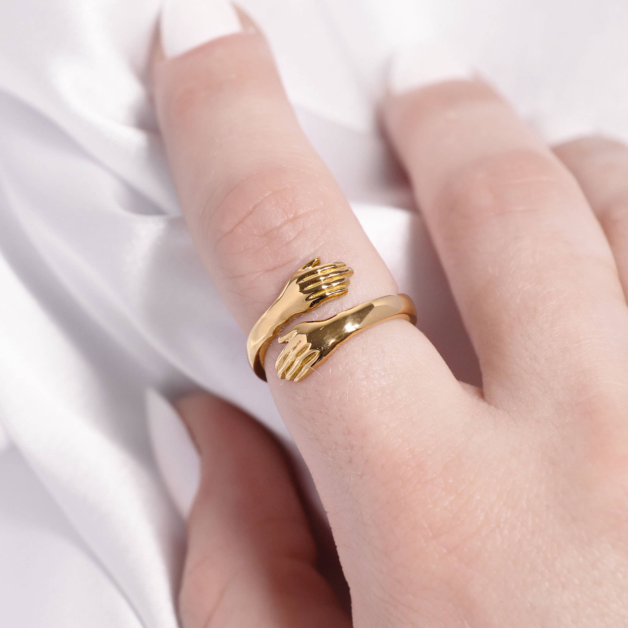 WJW - 18K Gold PVD Stainless Steel Hug Ring