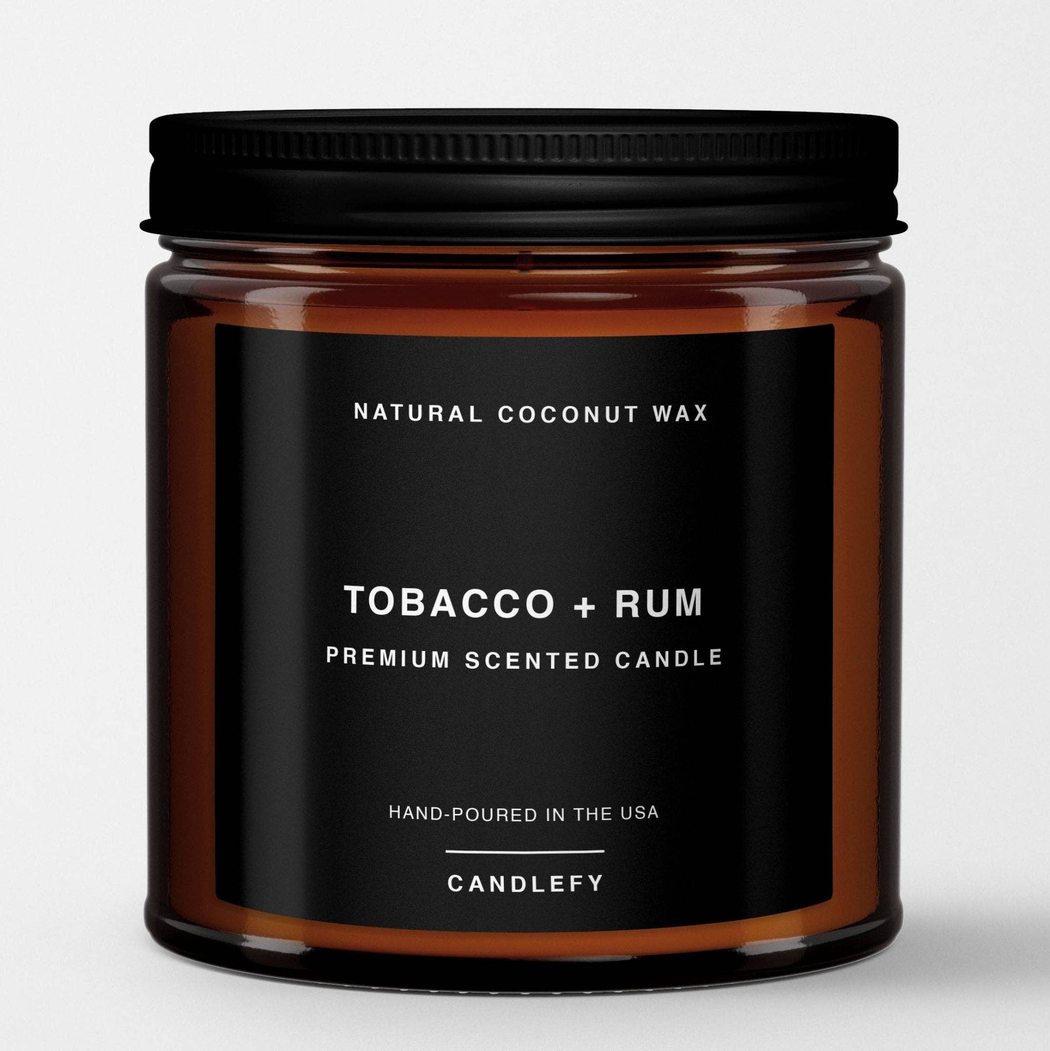Candlefy - Tobacco + Rum: Scented Candle Made With Natural Wax