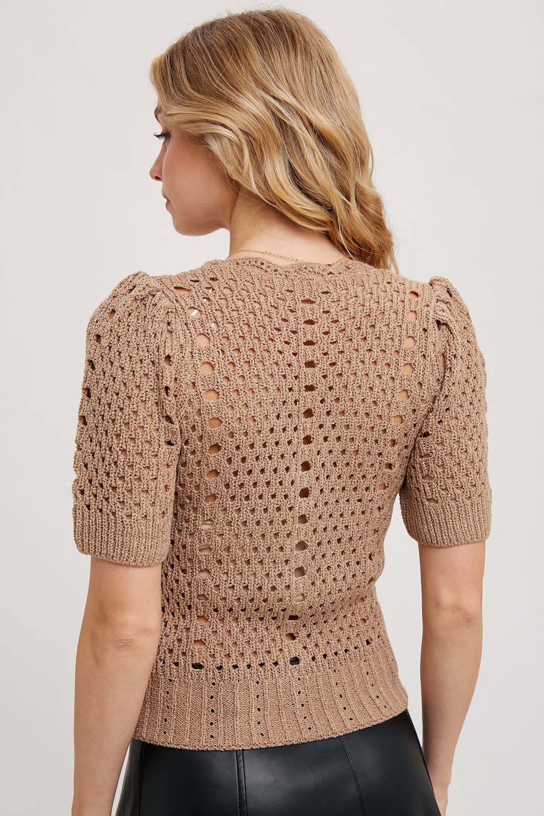 Bluivy - CROCHET BUTTON DOWN V-NECK TOP