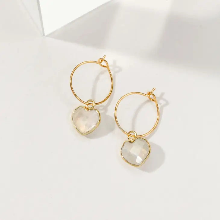 Luna Norte - Conversation Heart Hoop Earrings-