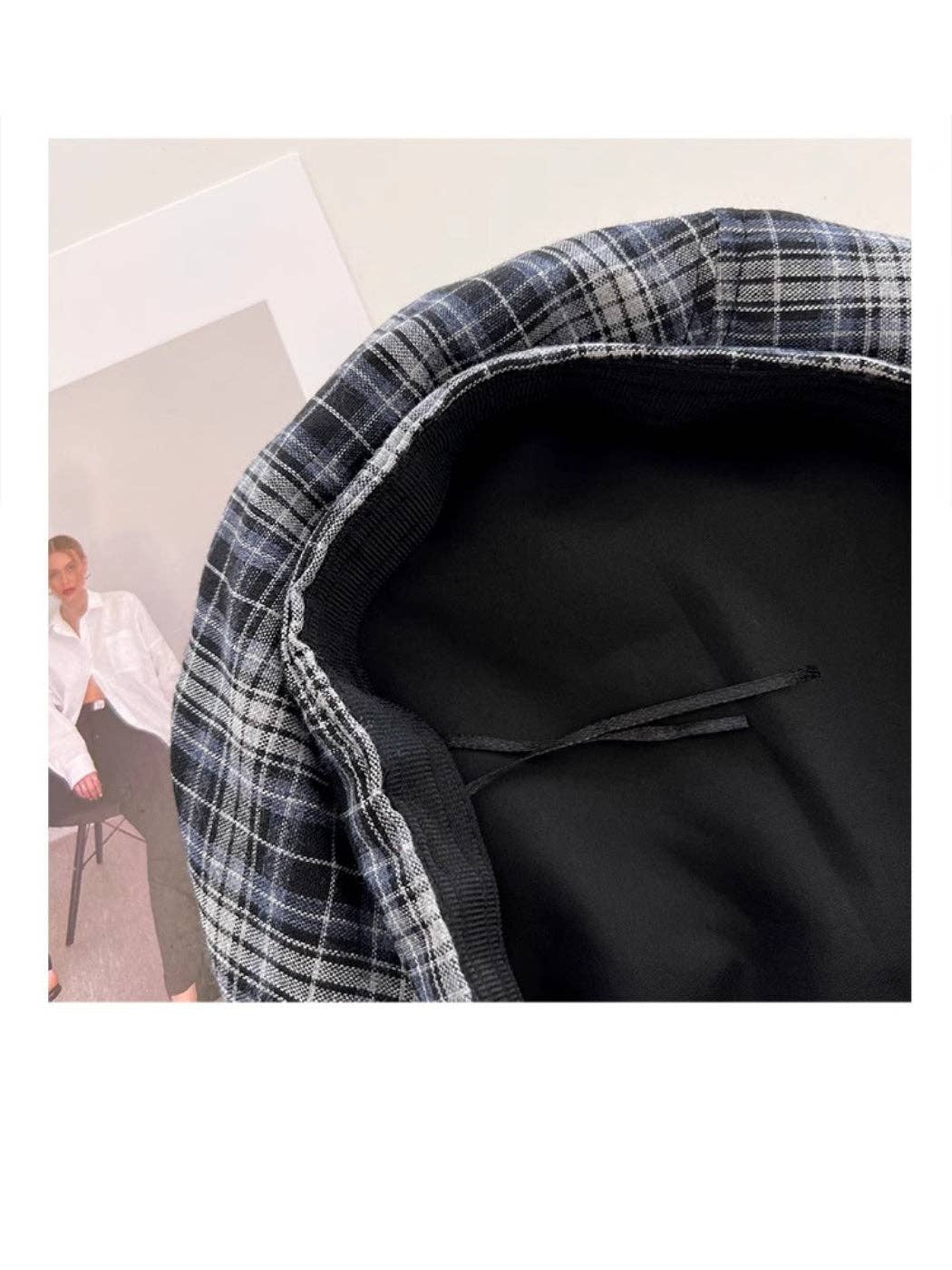 Funkyrelยฎ Atzbranding Limited - Haila - Plaid Patch Casual Beret Hat