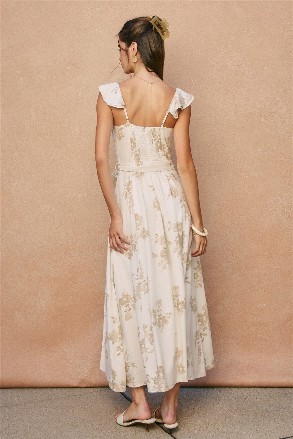 A Moment In Time Corset Flutter Dress