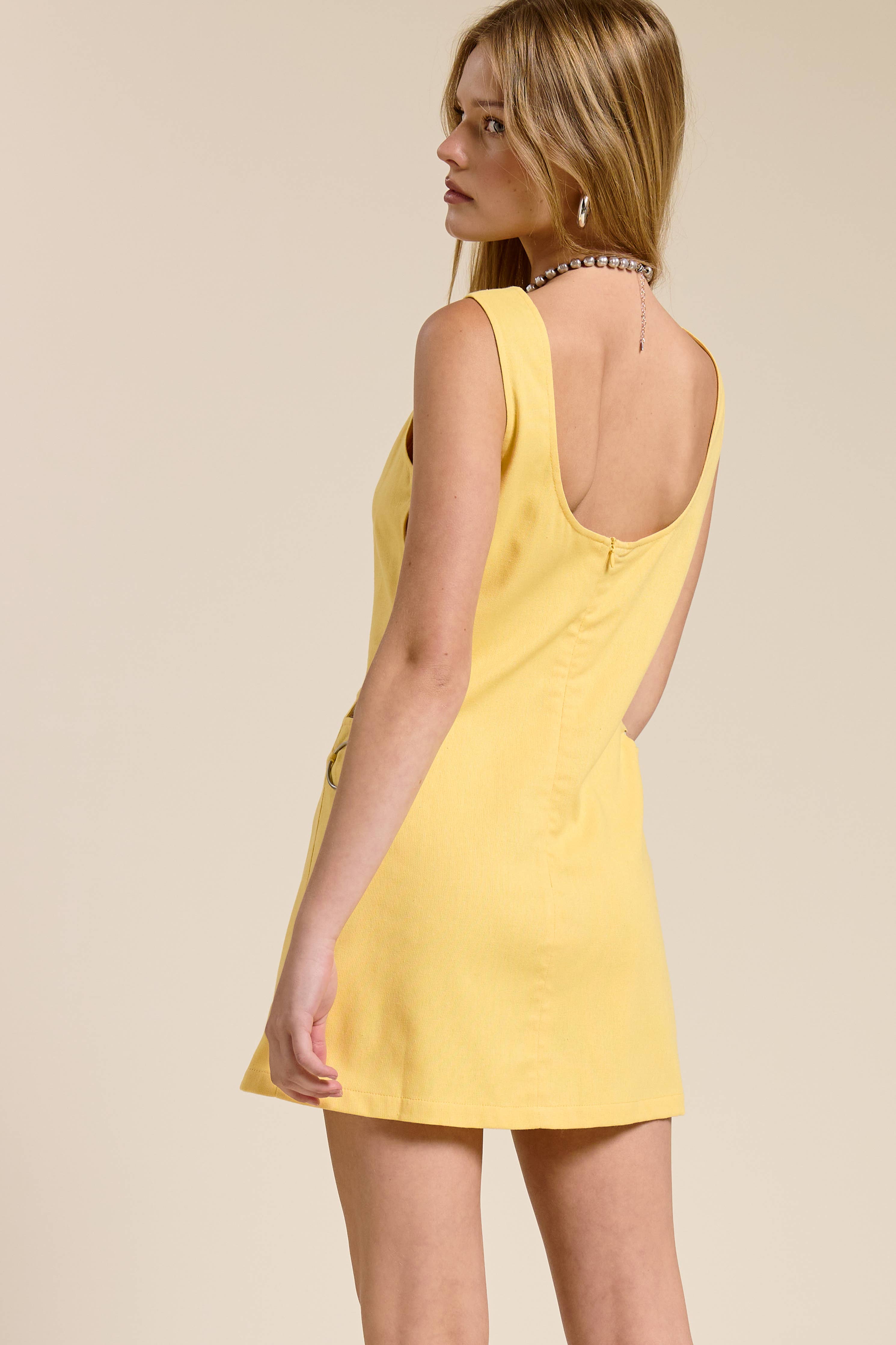 Cut Out Mini Dress with O-Ring Detail