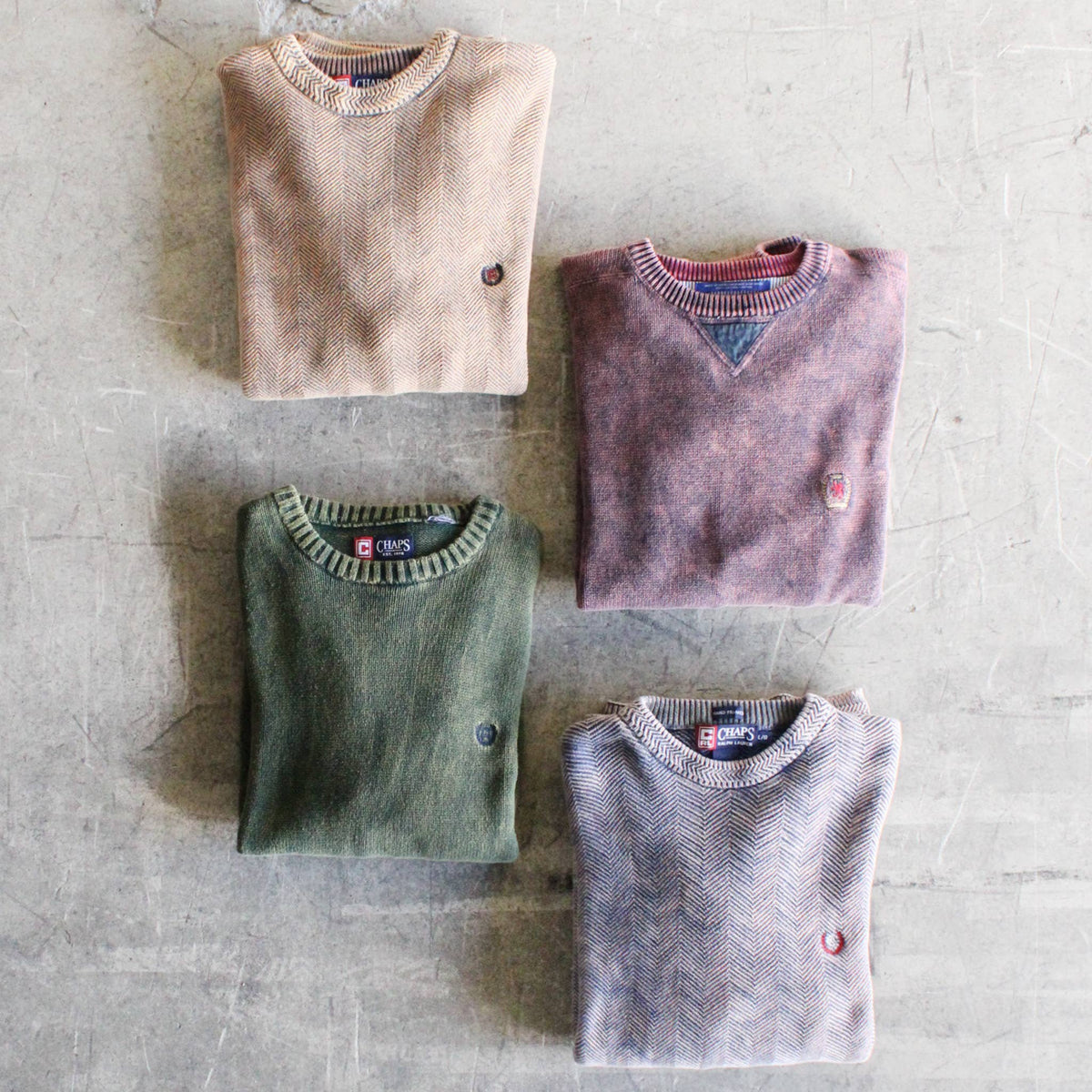 American Recycled Clothing - Acid Wash Oversized Knit Sweater Bundle