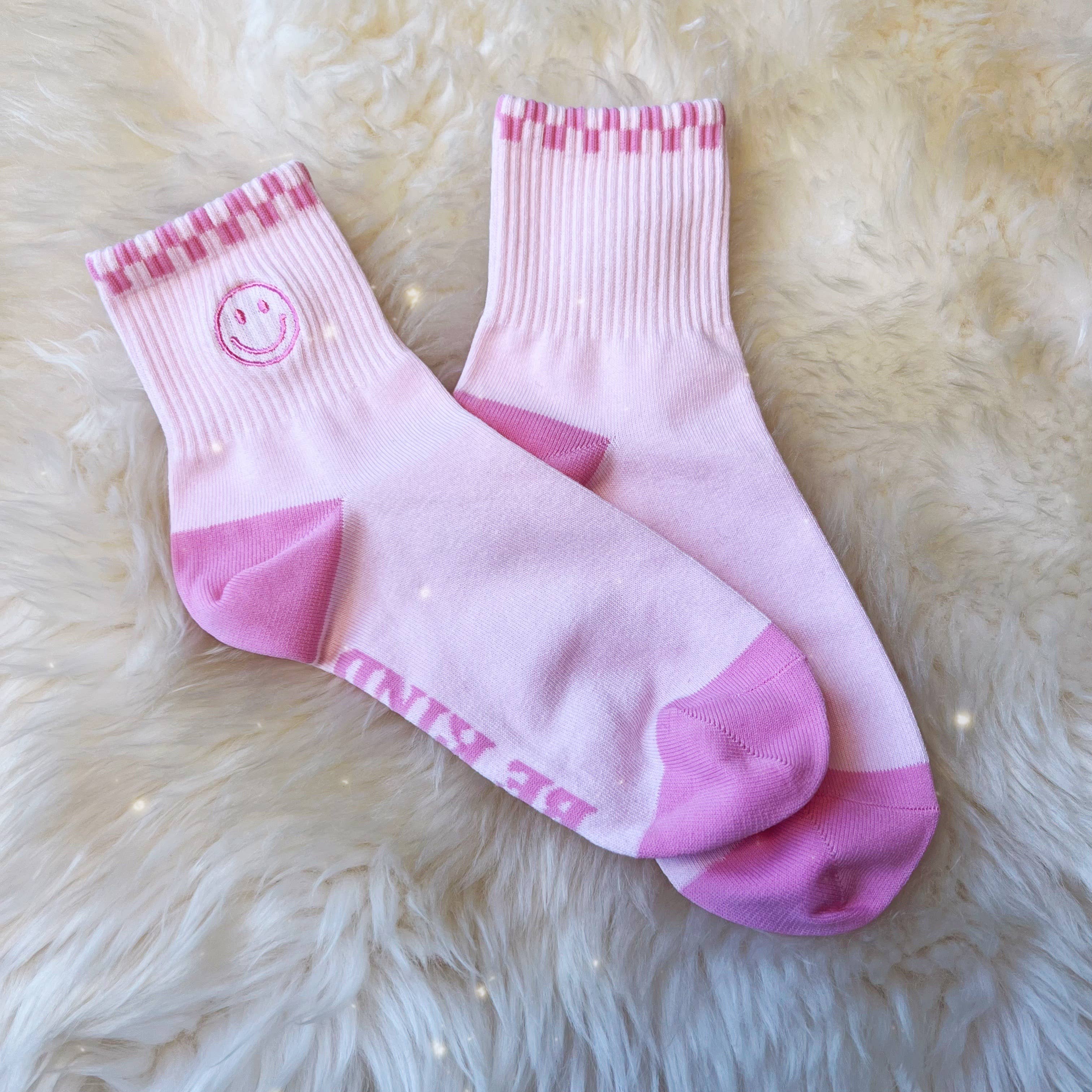 Wildflower + Co. - Smiley Embroidered Socks - Stocking Stuffer