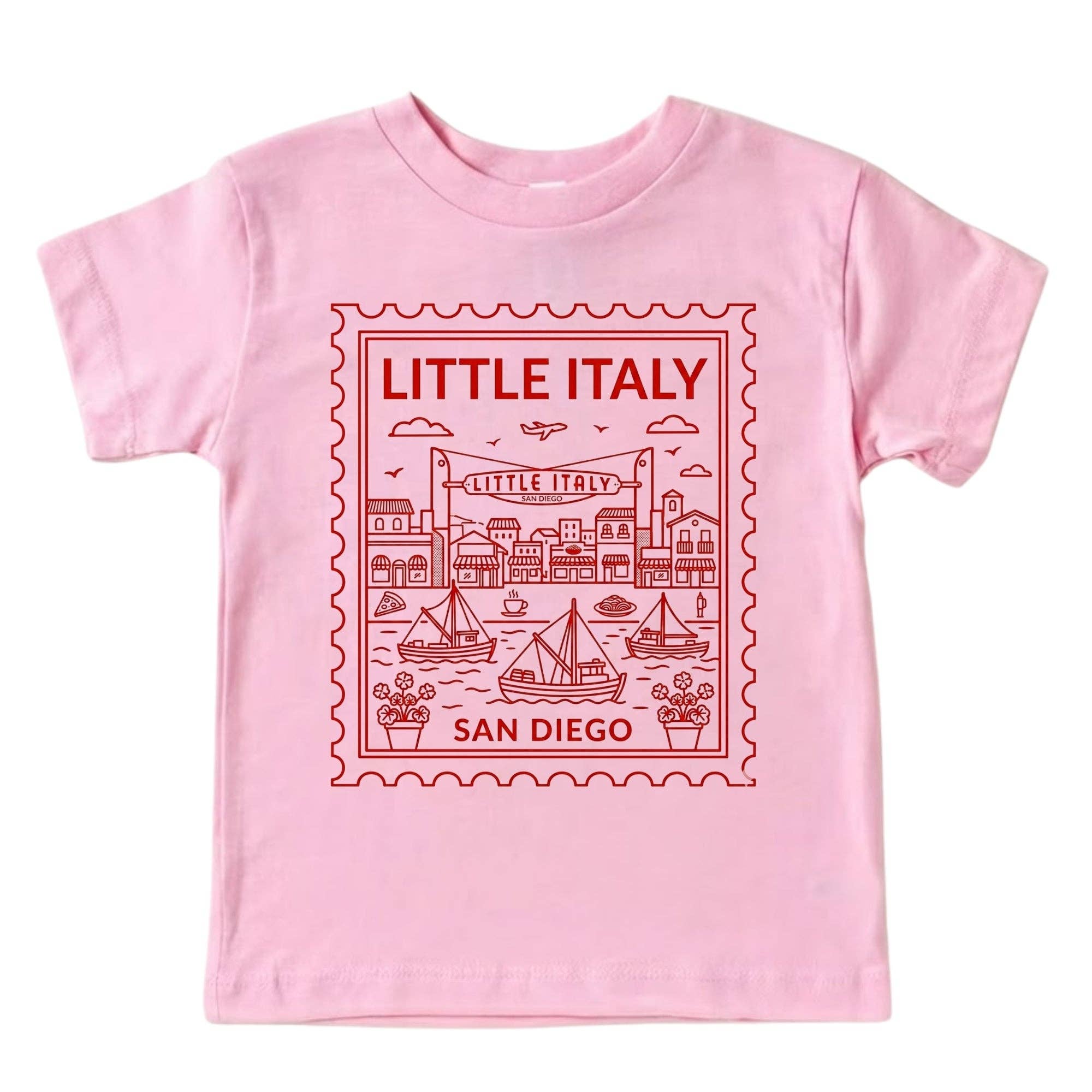EnjoyMyDesign - Little Italy San Diego Kids T-Shirt – Local City Gift for Boys and Girls