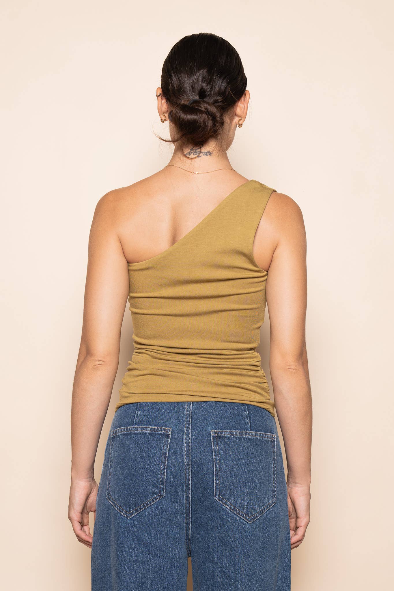 Fore Collection - ONE SHOULDER FRONT CUTOUT TOP-TD7180FO