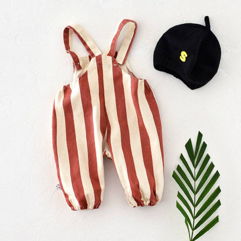 shoplittleswan - Baby Bear Adjustable Striped Overalls