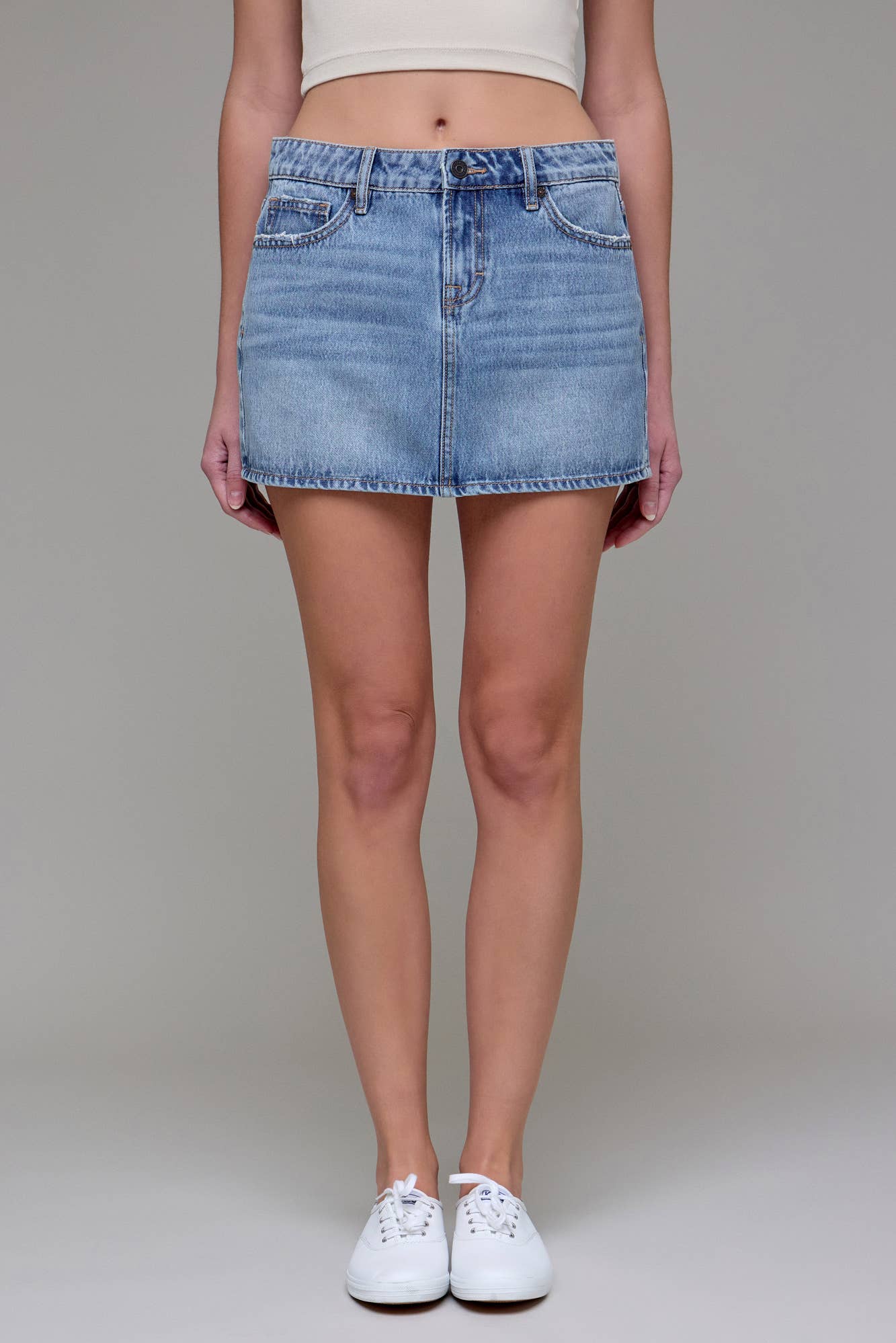 Hidden Jeans - Peyton Medium Light Classic Micro Mini Skirt