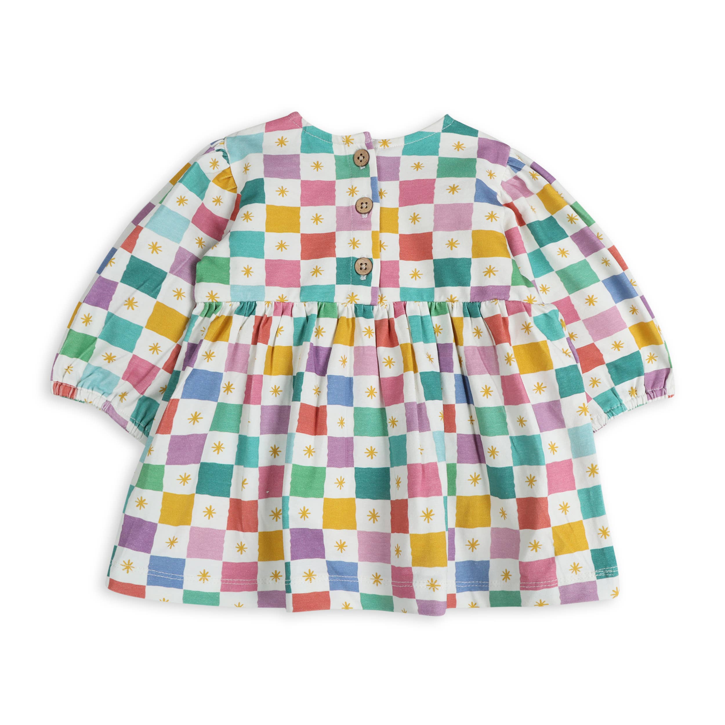 Viverano Organics - Colorful Checks Baby Dress & Bloomer (Organic Jersey)