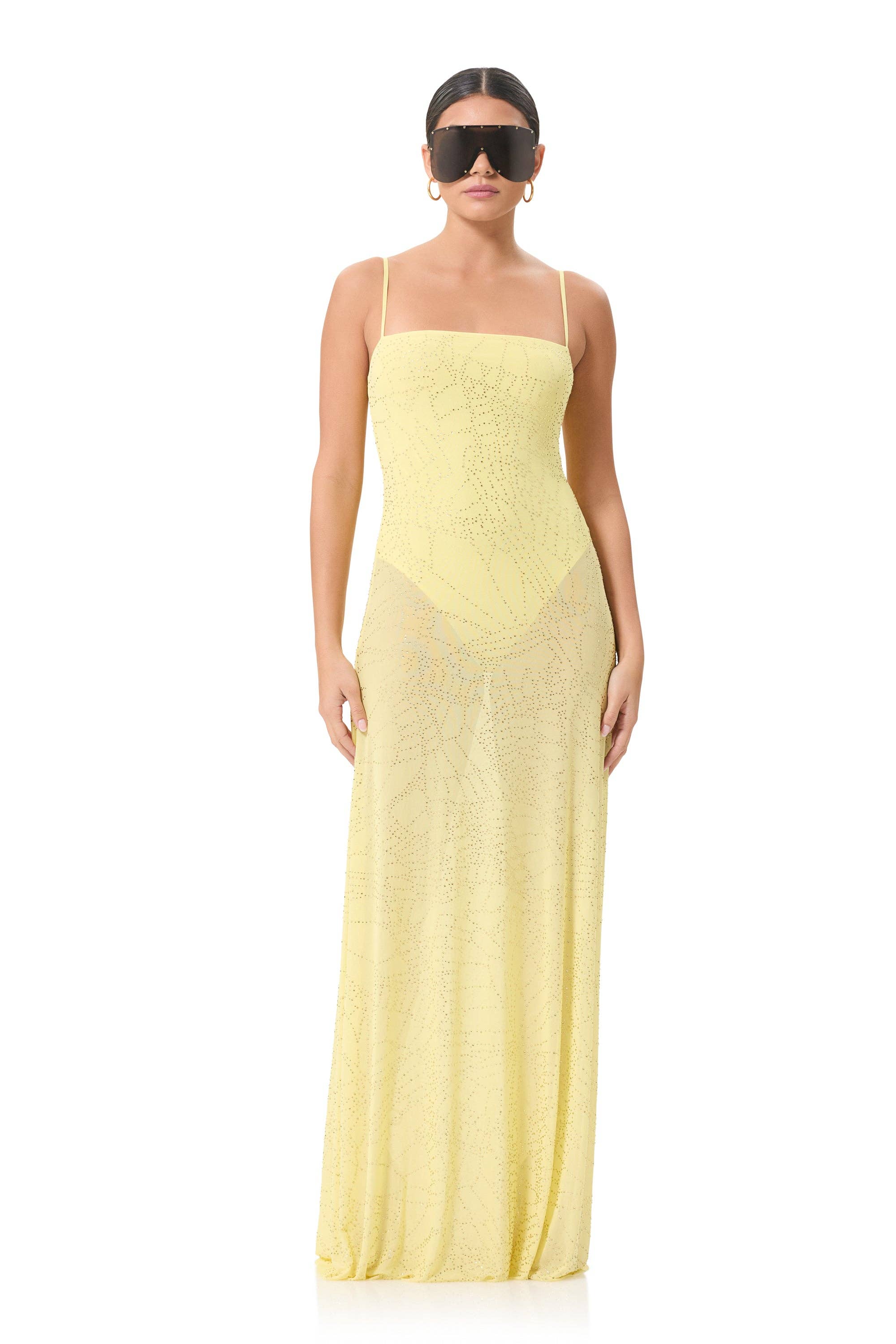 AFRM - Shea Rhinestone Maxi Dress - Buttercup