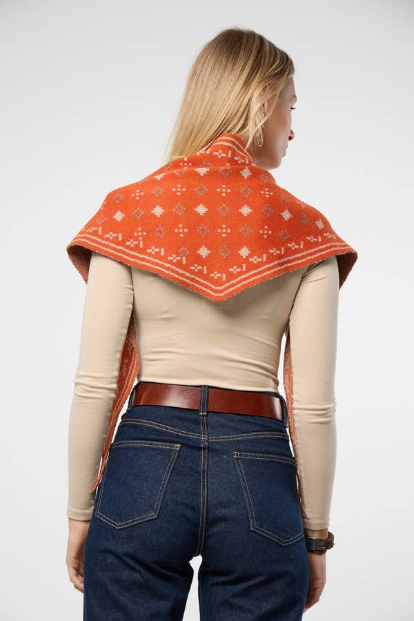 SAACHI - Foulard Knit Triangle Scarf