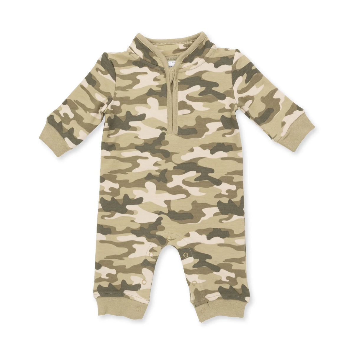 Camo French Terry Zip Neck Romper