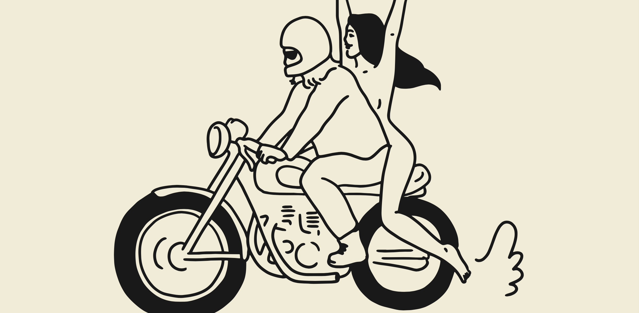 Tumbleweed Design Studio - "Beer Run" Minimal Motorcycle Wall Art Retro Home Decor