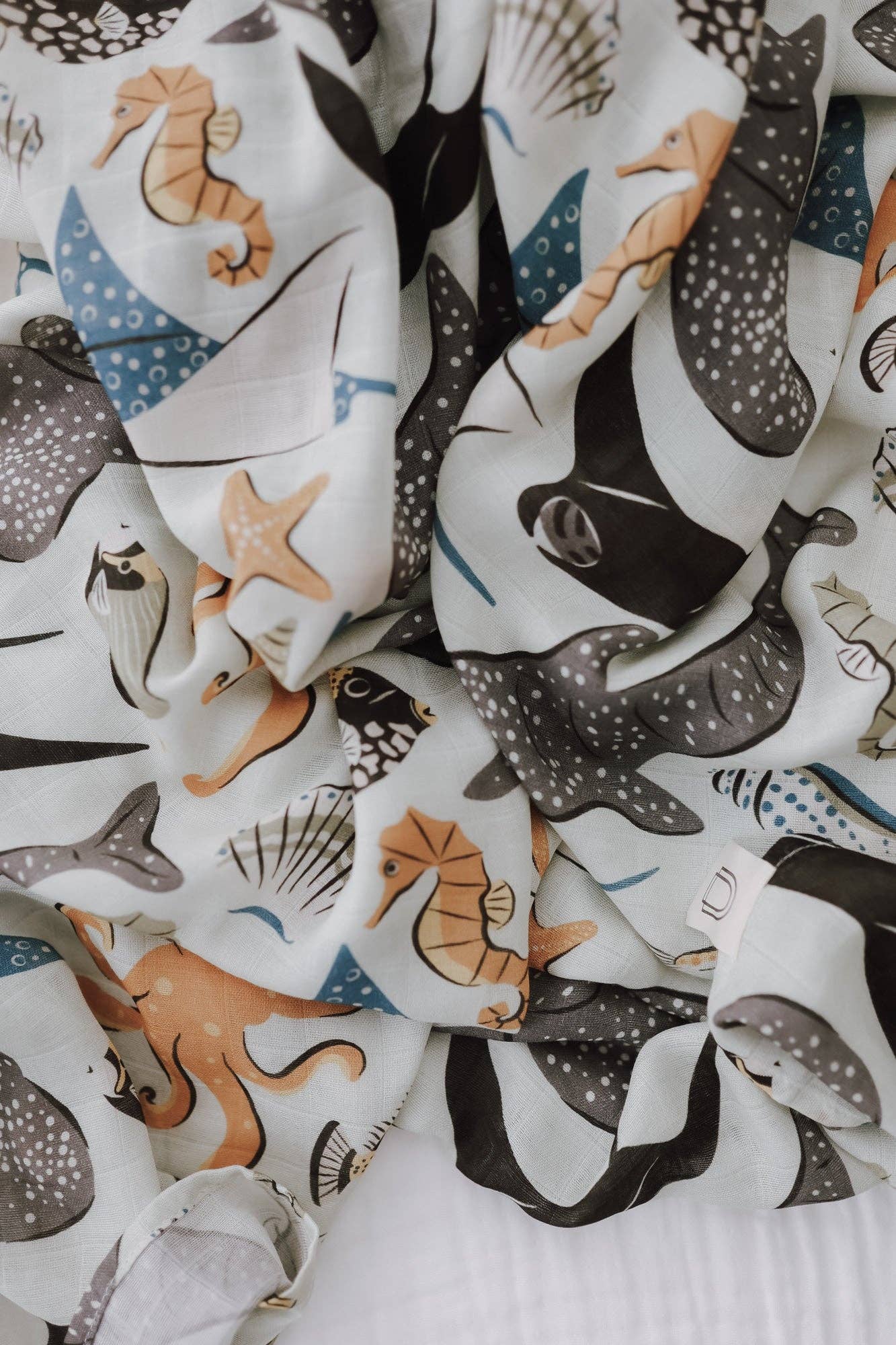 Ellie Sue - Seabound Muslin Swaddle Blanket