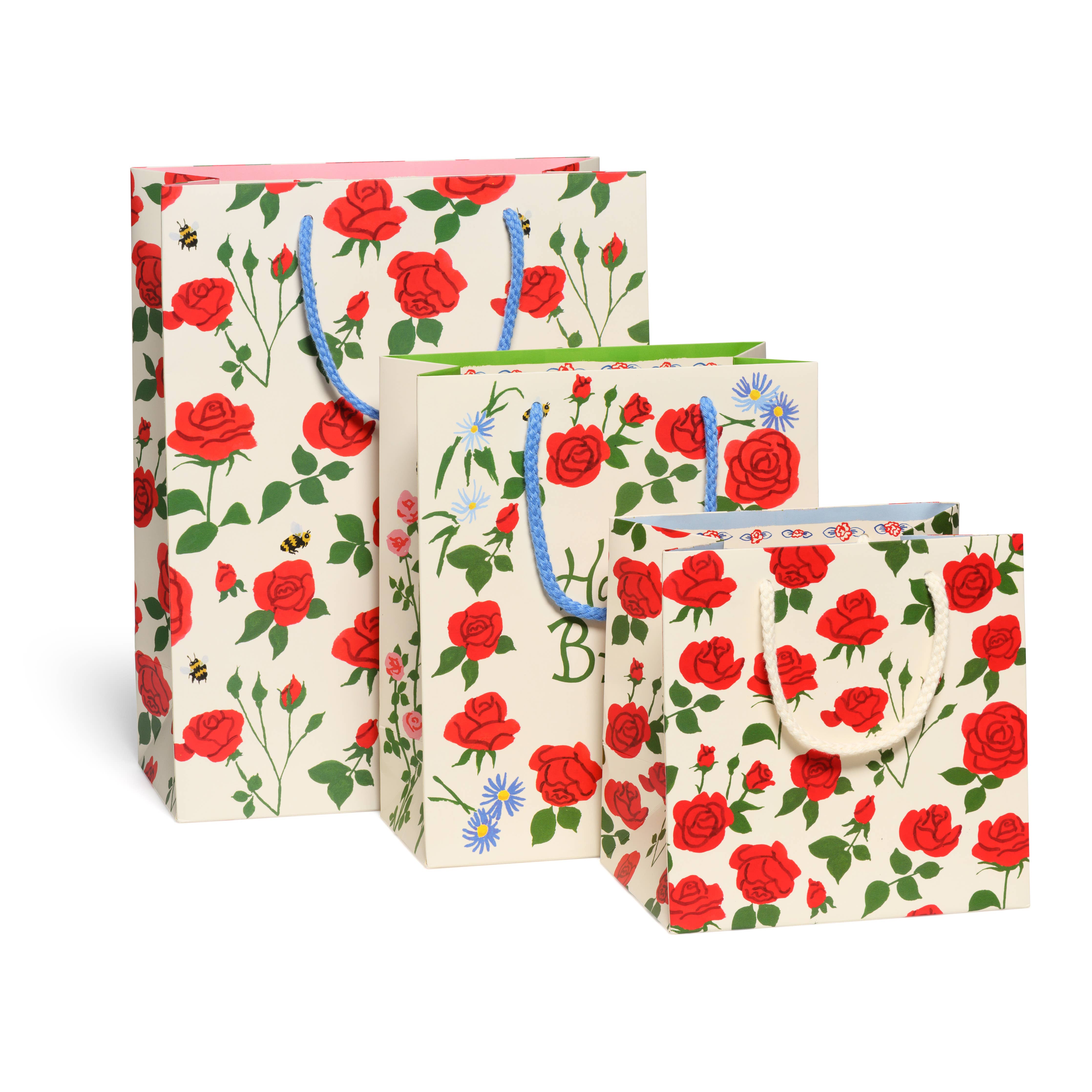 Red Cap Cards - Blooming Roses medium gift bag