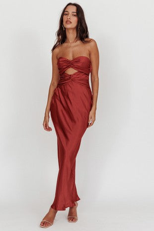 Crimson Twist Dress