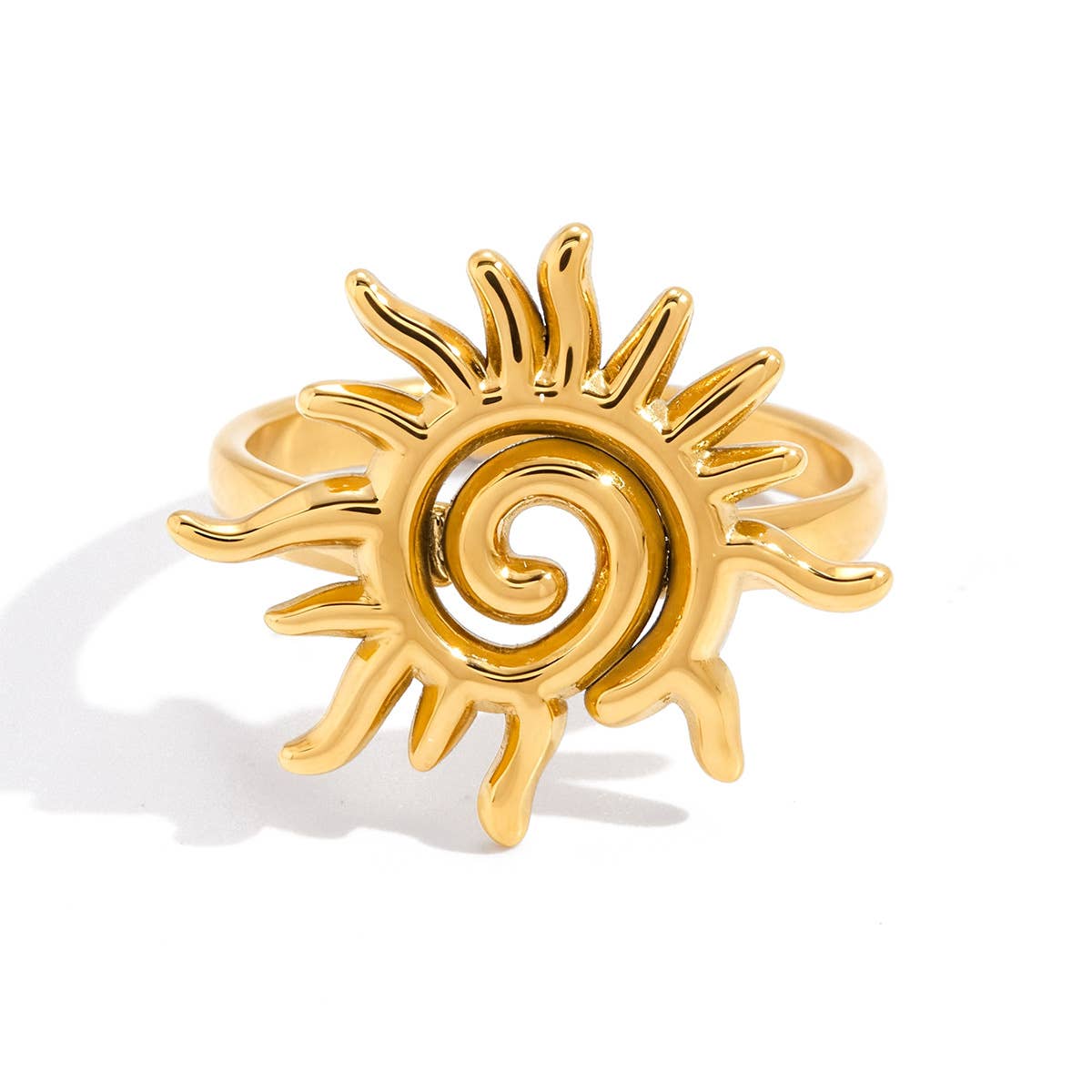 Lyonlee - Spiral Sun Statement Ring