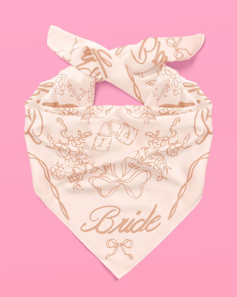 xo, Fetti - Xo, Fetti Tan Bride Head Scarf | bridal, bachelorette, beige