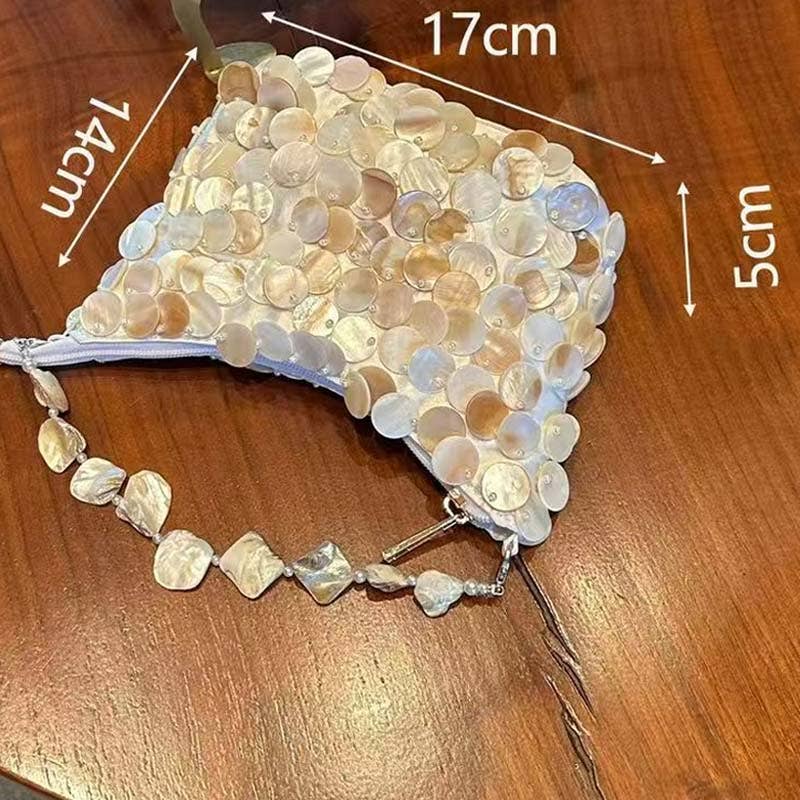 Dipped Shop - Trendy Handmade Pearl Shell Beaded Handbag