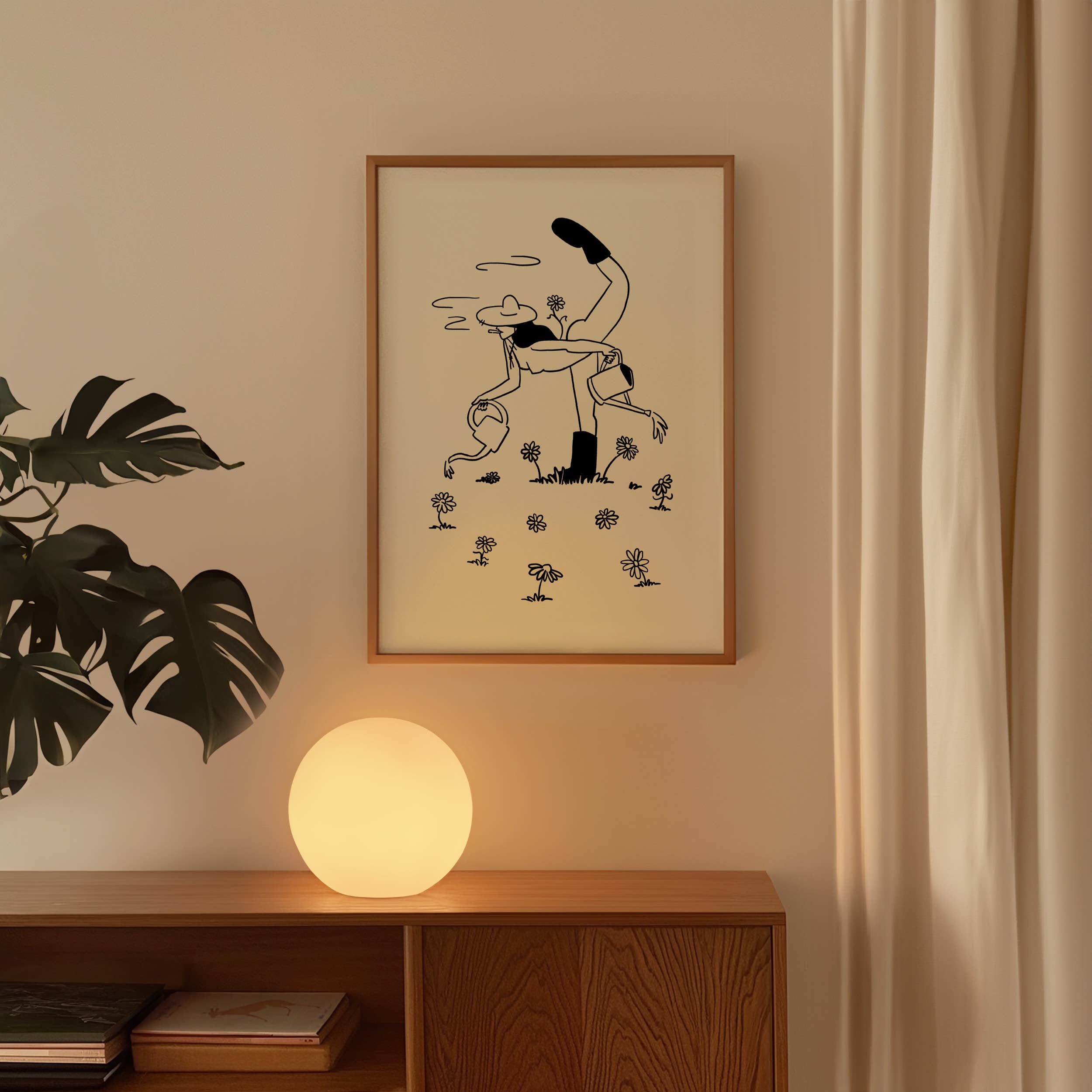 Tumbleweed Design Studio - Gardening Minimal Retro Wall Art Print Vintage Home Decor