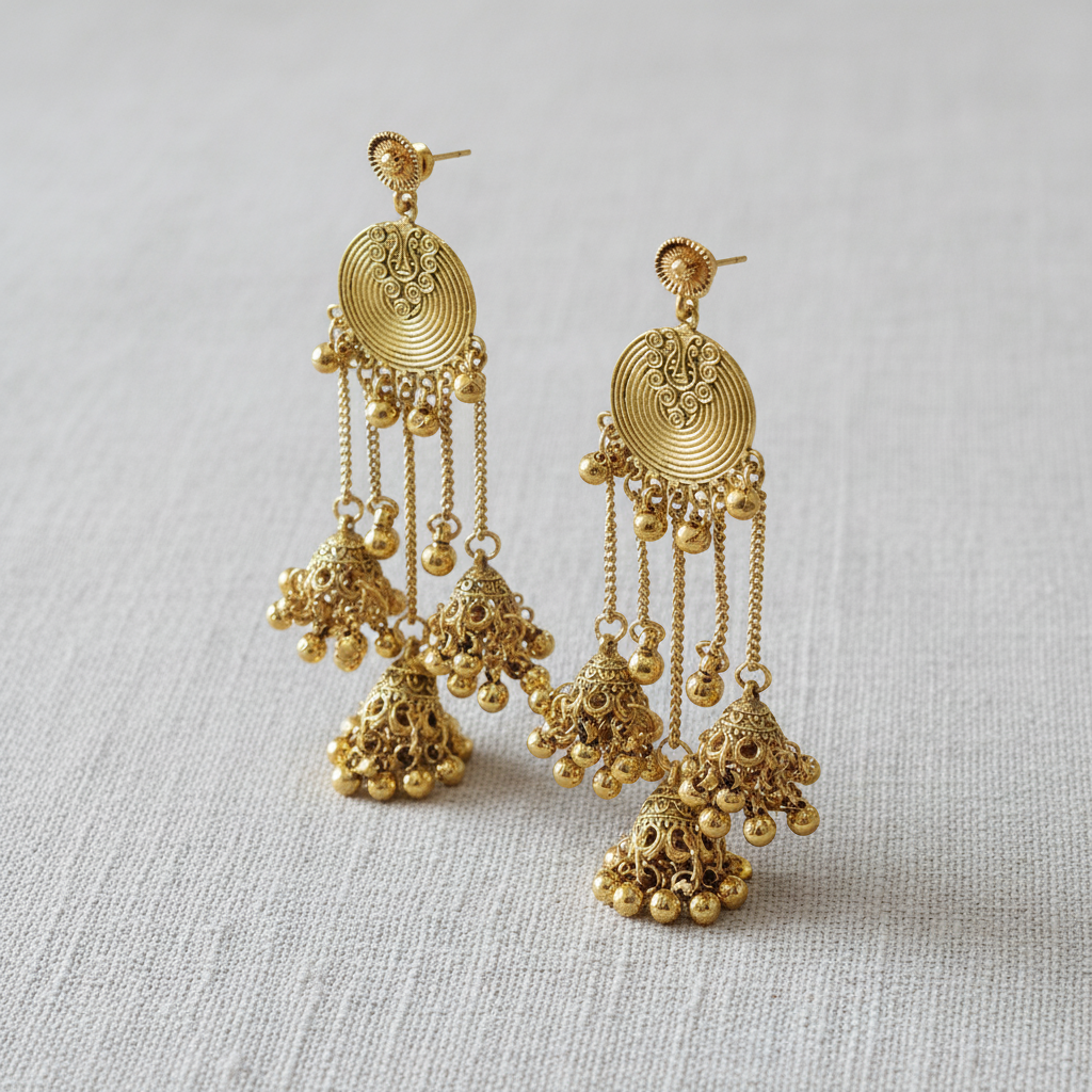 paperln - Vintage Bell Tassel Drop Earrings
