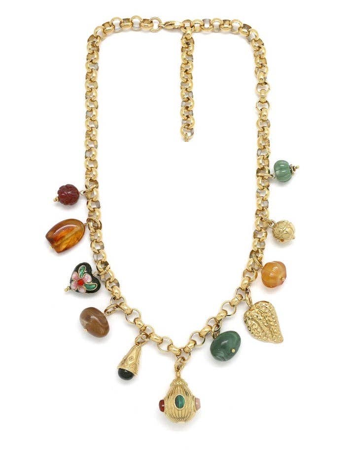 LIZOU - Stone Drops and Baubles Necklace