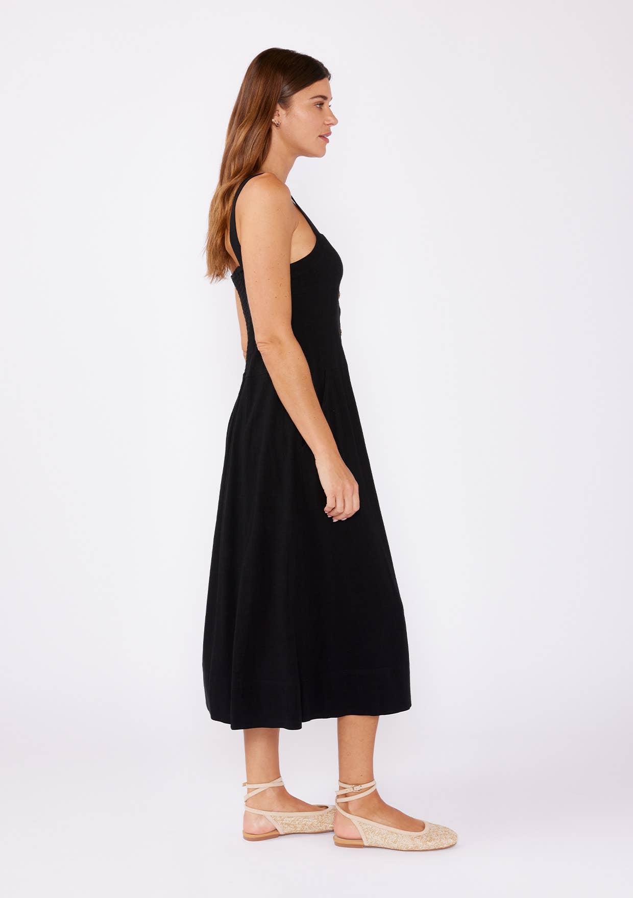 Lovestitch - Square Neck Corset Midi Dress