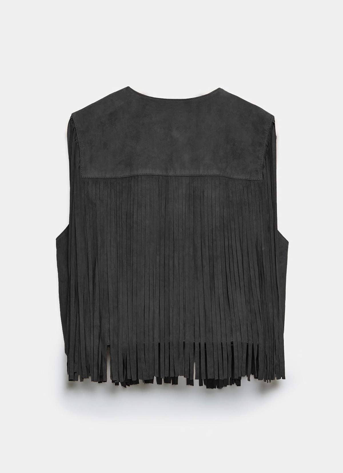 Faux Deerskin velvet solid color short vest