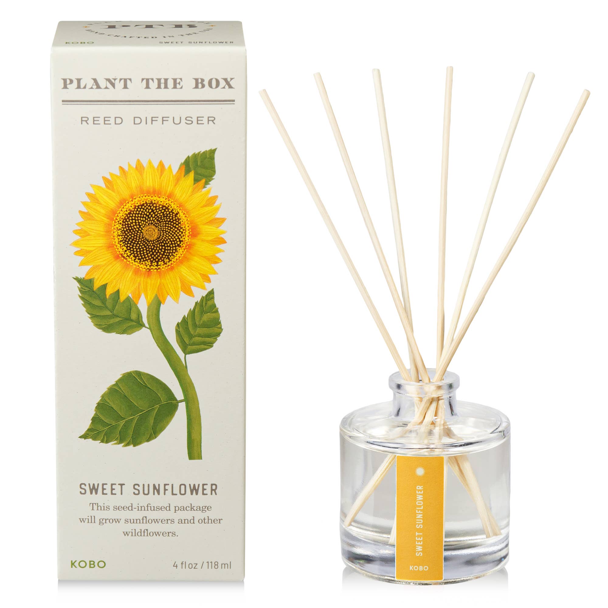 KOBO - Sweet Sunflower - Plant the Box Diffuser - 4oz