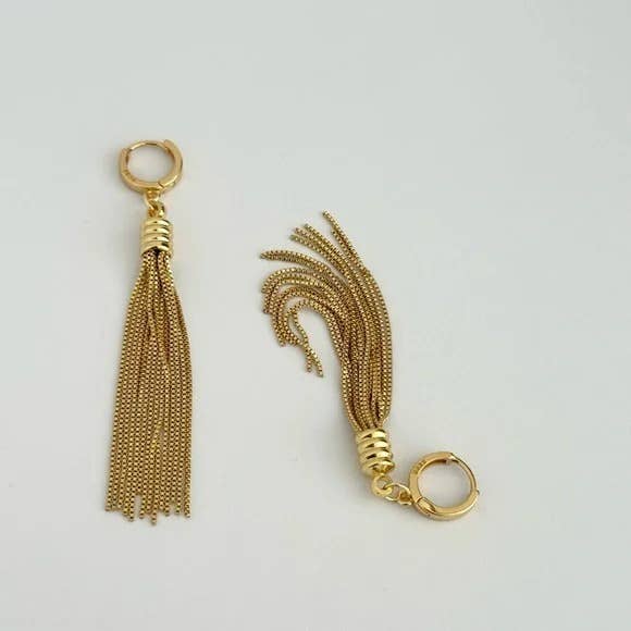 Tramps+Thieves - Little Fringe Huggie Hoop Earrings