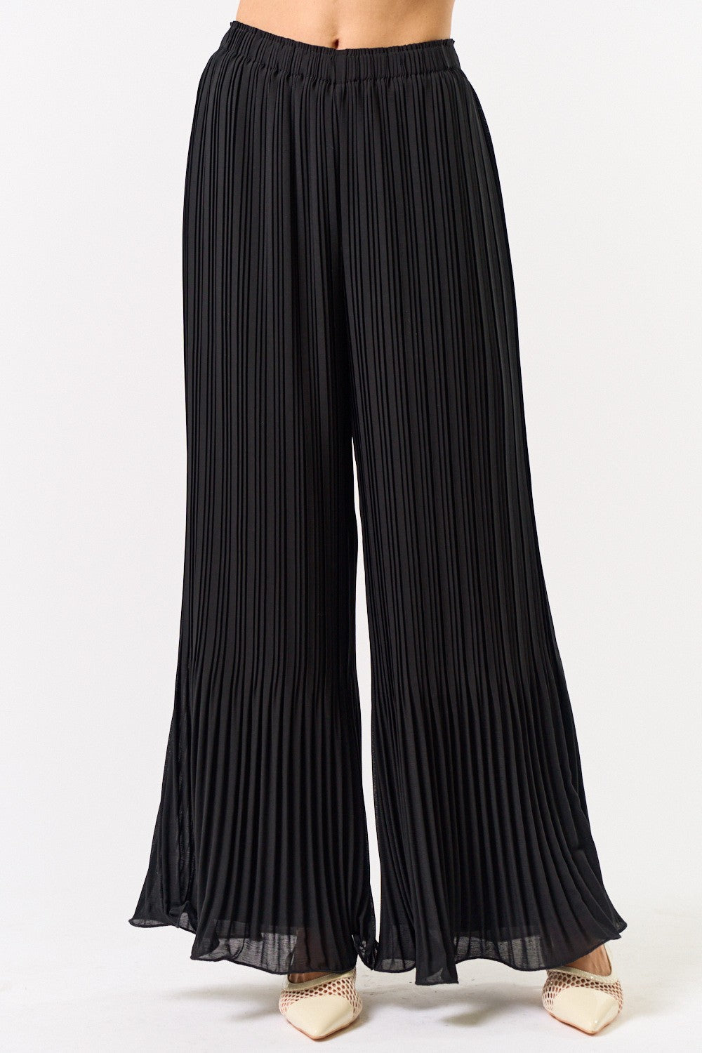 Pleated Flare Bottom