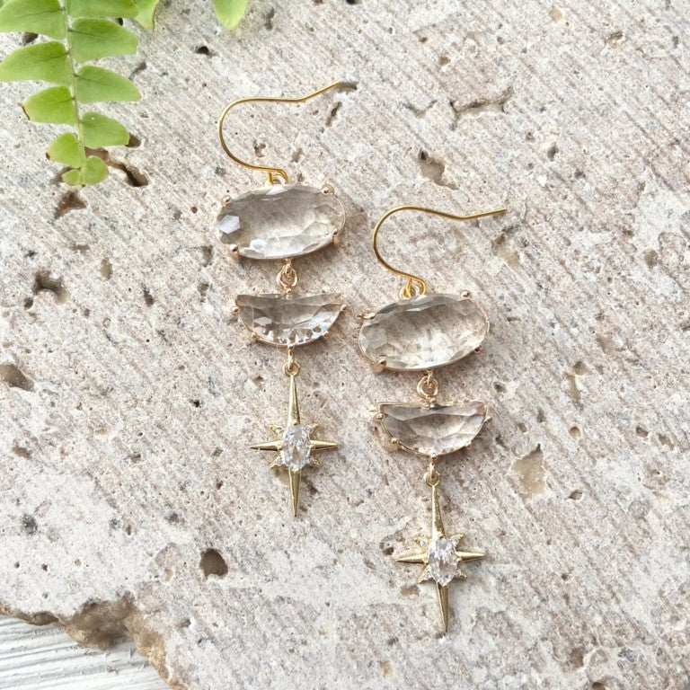 Celestial star earrings