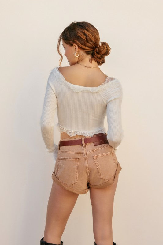 Windward Lace Long Sleeves Sweater