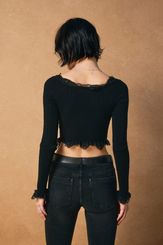 Windward Lace Long Sleeves Sweater