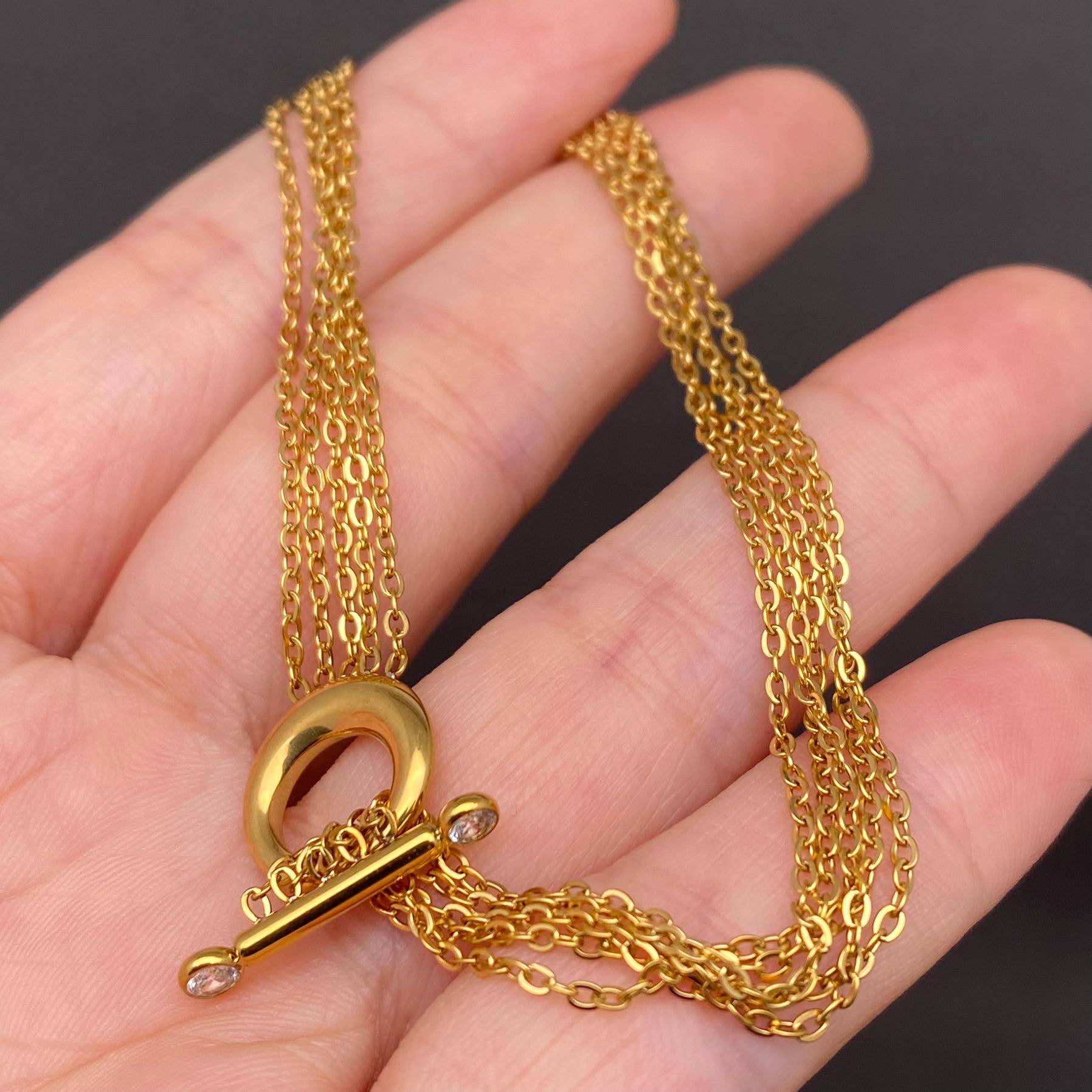 Mio Queena - 18K Gold Plated Stainless Steel Chain Bracelet