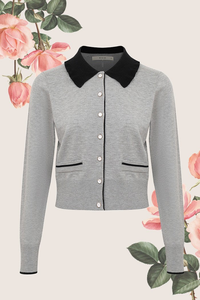 Julie Prep Cardigan With Collar