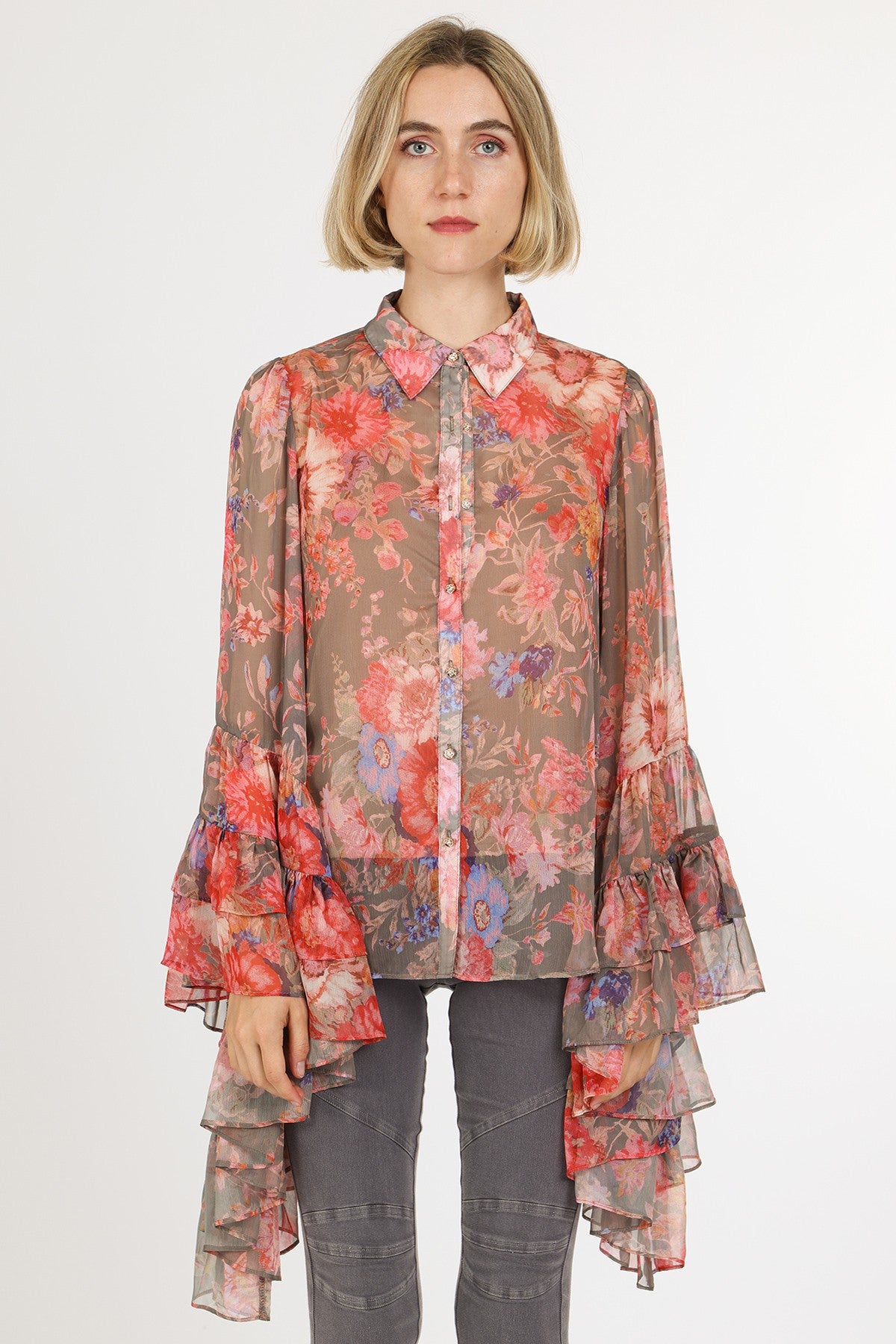 Fall Flowers Boho Top