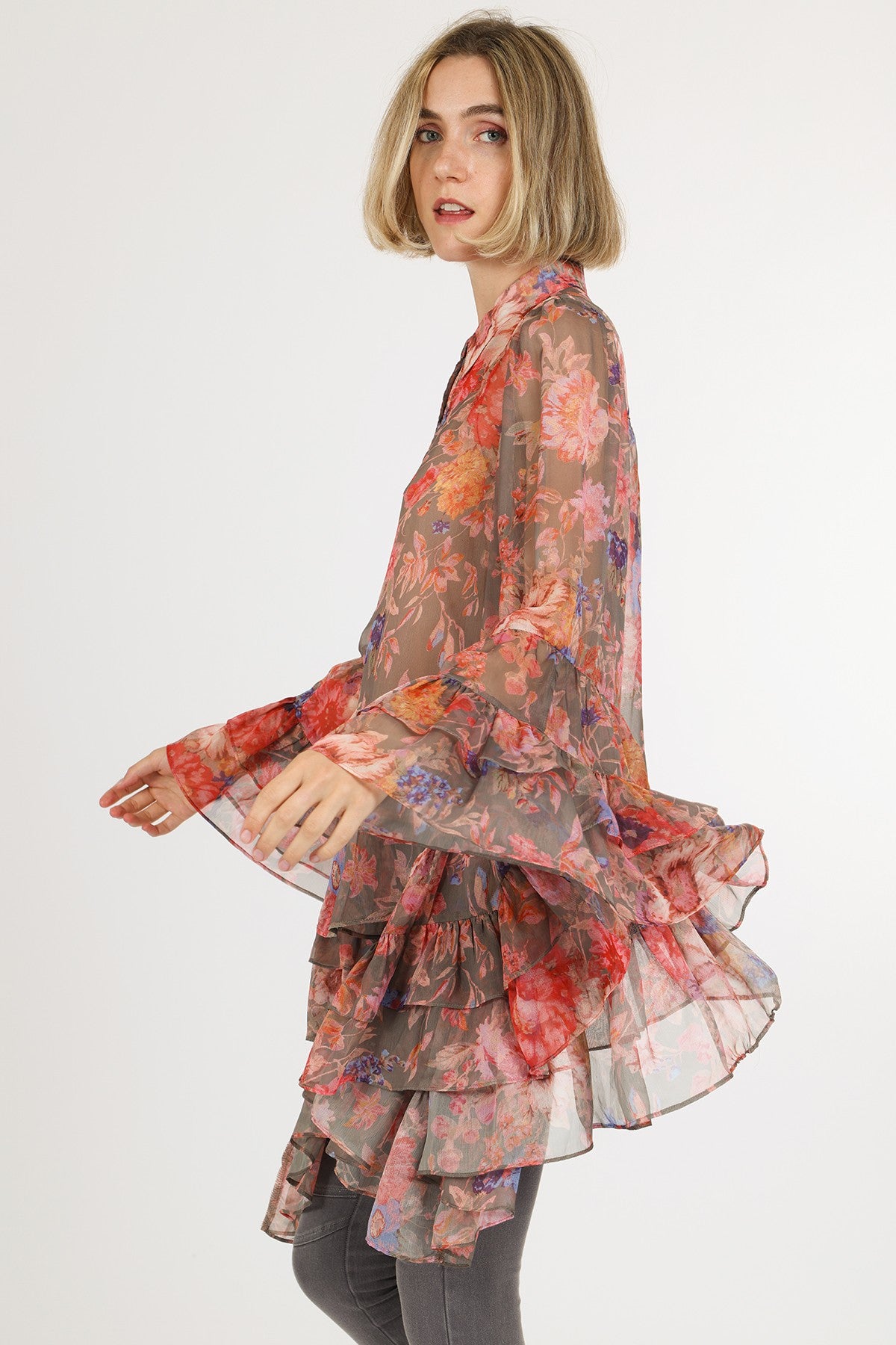 Fall Flowers Boho Top