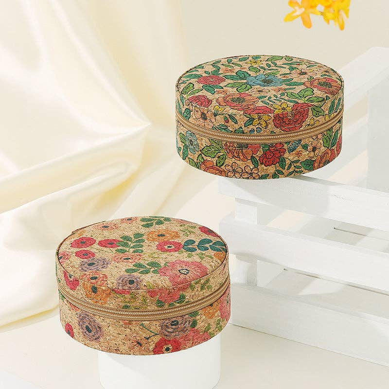 Dipped Shop - Vintage Floral Cork Large Capacity Jewelry