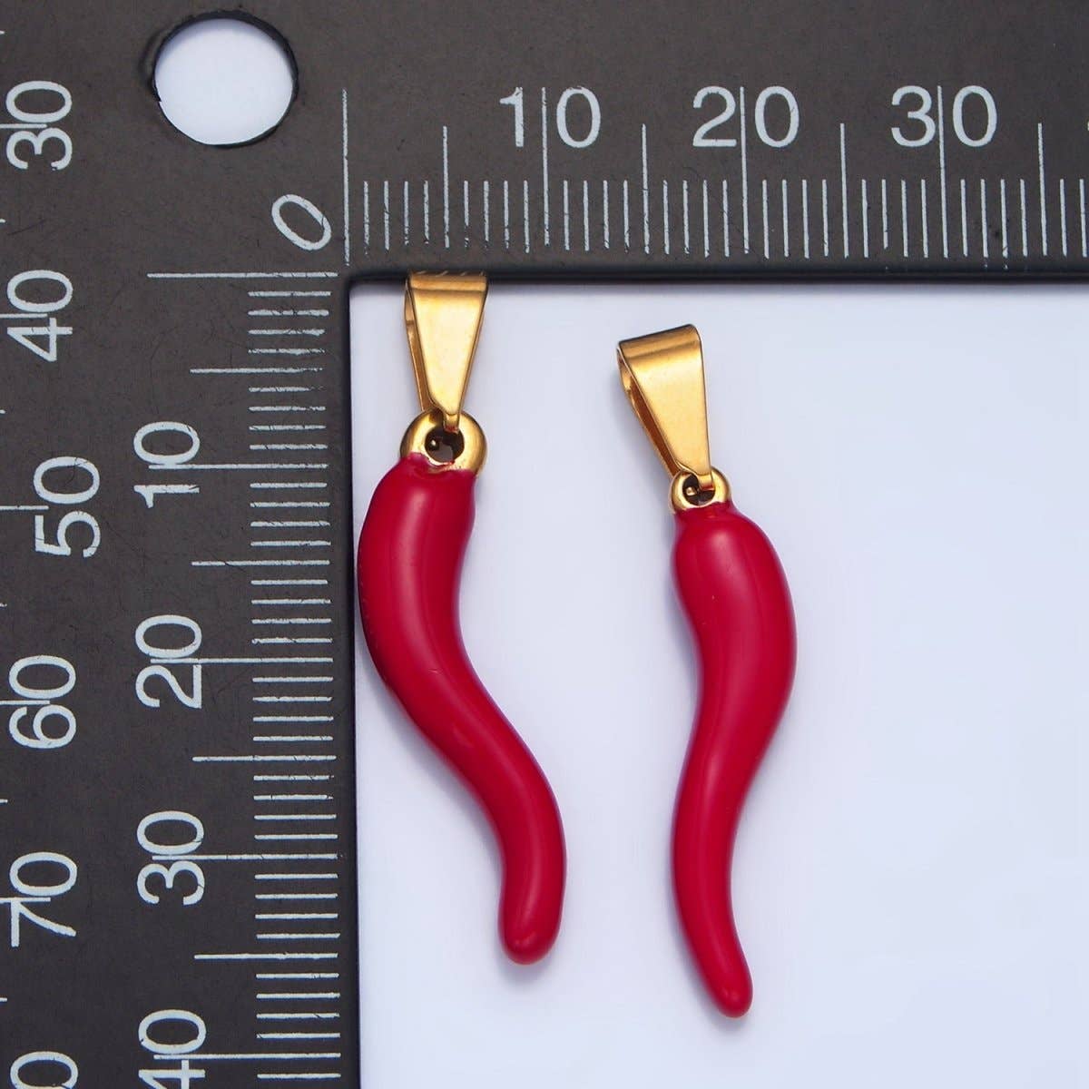 Aim Eternal - Stainless Steel 36mm Red Enamel Chili Charm | P1484