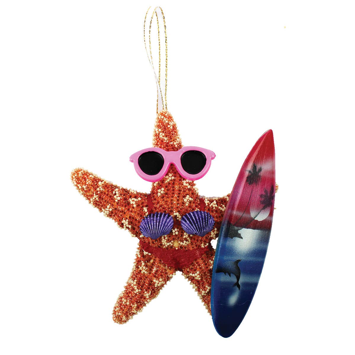 California Seashell Company - Surfer Girl Sugar Starfish Ornament