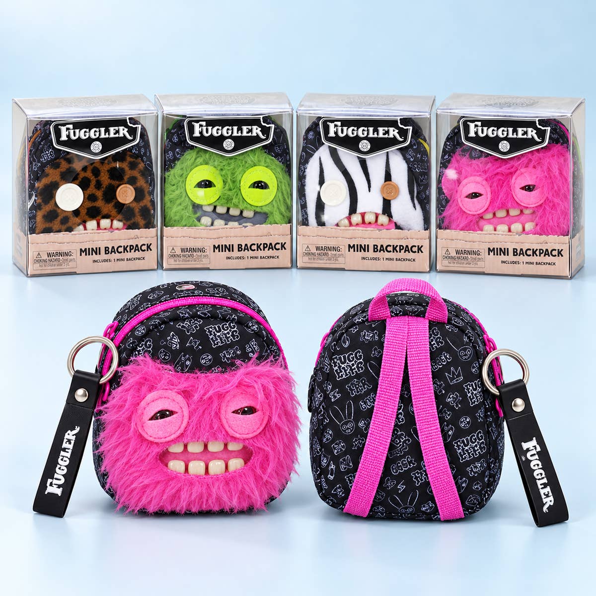 PINEAPPLE Beauty - UPD FG122 Fuggler Mini Backpack Clip Fur Trim - 12 pcs