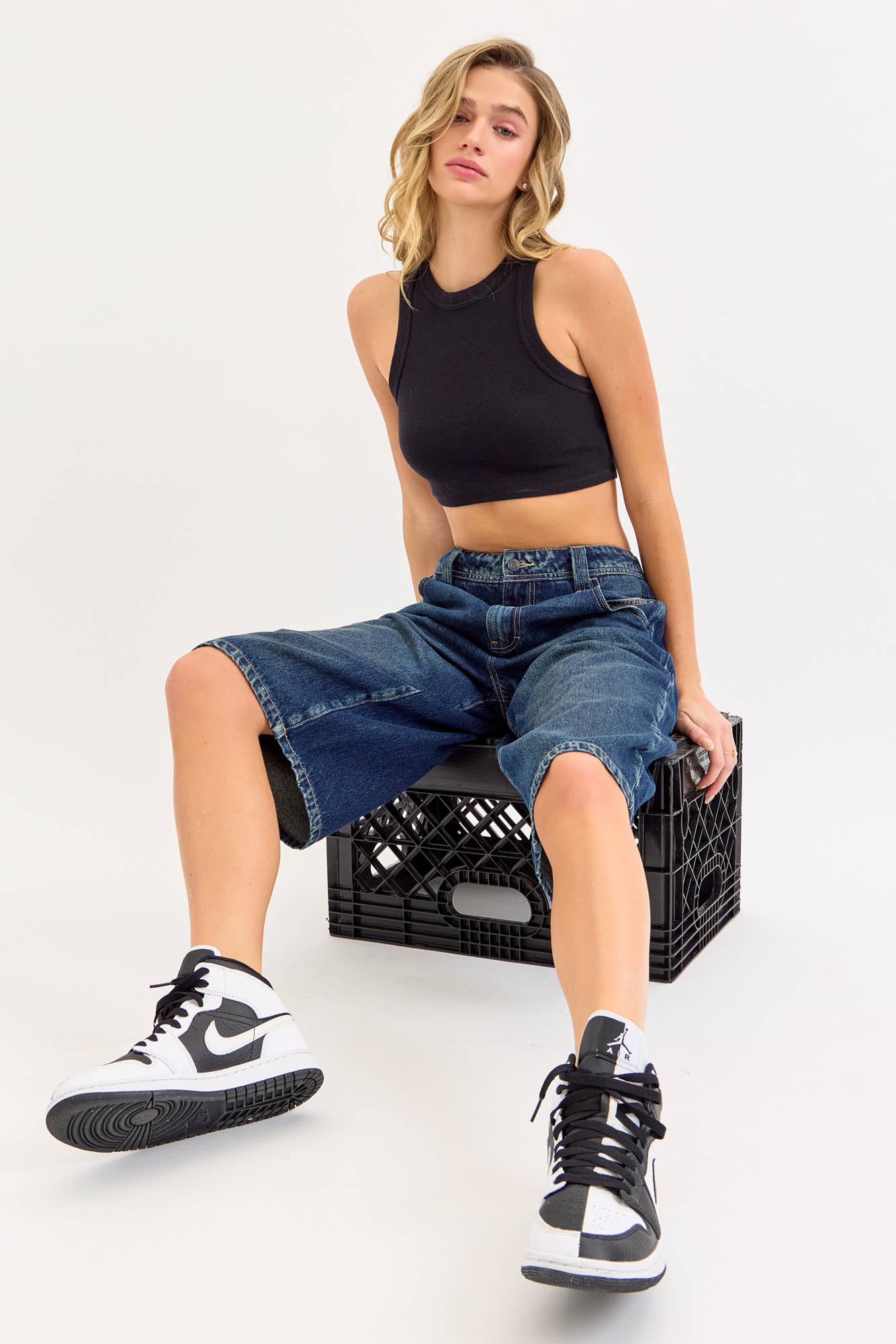 Cello Jeans - Mid Waisted Baggy Culotte with Longer Inseam