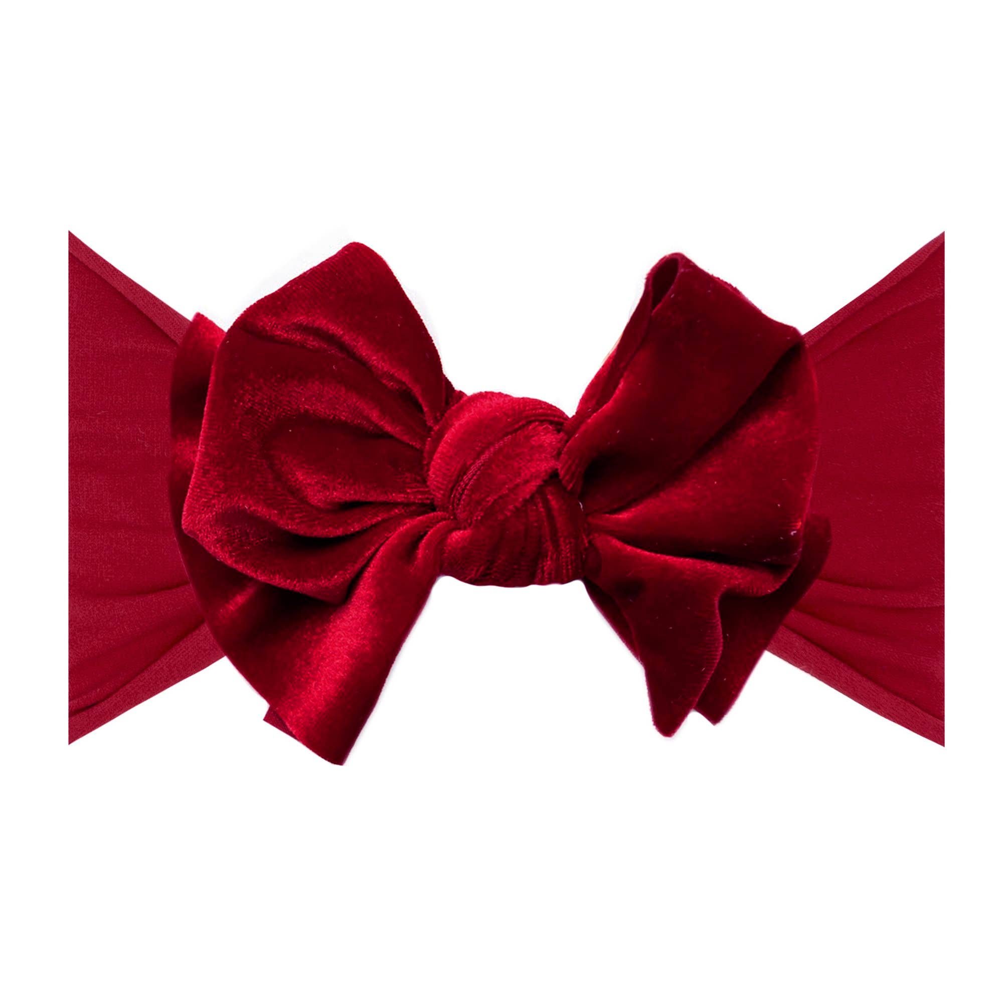 Baby Bling Bows - Baby Bling® Velvet FAB® soft nylon headband with velvet bow
